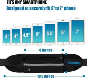 img 2 attached to 🏃 Fitness Waist Pack, Lightweight Running Belt Holder, Bounce-Free Waist Pouch for Men and Women, Adjustable Sports Waistband Bag, Suitable for All Phone Types (Black)