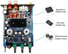 img 1 attached to 🔊 Dilvpoetry R50 6J4 Tube Amplifier - High-Fidelity Audio Stereo Digital Amplifier with Headphone Amplifiers, Bluetooth, Treble, Bass, Desktop Preamp (Black)