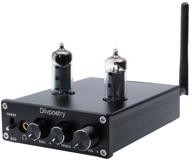 🔊 dilvpoetry r50 6j4 tube amplifier - high-fidelity audio stereo digital amplifier with headphone amplifiers, bluetooth, treble, bass, desktop preamp (black) logo