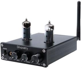 img 4 attached to 🔊 Dilvpoetry R50 6J4 Tube Amplifier - High-Fidelity Audio Stereo Digital Amplifier with Headphone Amplifiers, Bluetooth, Treble, Bass, Desktop Preamp (Black)