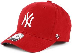 img 1 attached to 47 Yankees Baseball Pinstripe White Boys' Accessories for Hats & Caps