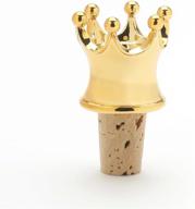 enesco our name is mud gold crown wine bottle stopper, 1.25 inches logo