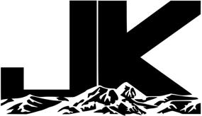 img 1 attached to UR Impressions Blk JK Mountains Decal Vinyl Sticker Graphics For Jeep Wrangler 4X4 Unlimited Sahara Rubicon Moab Overland Arctic SUV Walls Windows Laptop
