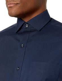 img 2 attached to 👔 Non Iron Stretch Tailored Poplin Shirt with Buttoned Design