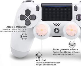 img 3 attached to 🎮 Enhanced Gaming Experience: GeekShare Sweet Sakura Theme Thumb Grip Caps - Soft Silicone Joystick Cover, 4PICS (Compatible with PS4/PS5/NS Pro)