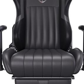 img 3 attached to AutoFull Ergonomic Adjustment Footrest，Headrest Chair，Black