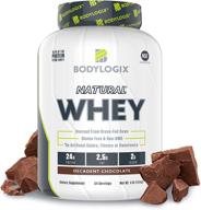 nsf certified bodylogix natural grass-fed whey protein powder - decadent chocolate flavor, 4 lb logo