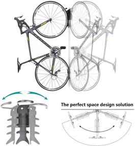 img 2 attached to ZJ RIGHT R Swivel Bike Hanger - Vertical Storage Mount for 1 Bicycle in Garage or Home - Cycling Rack Space Saver Holder Hook for Bicycles - Orange