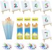 painting supplies brushes palettes students logo