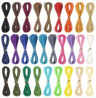 💎 vibrant 30-color 1mm waxed polyester cord: perfect for bracelets and jewelry making, 10m each color logo