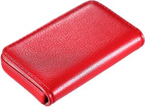 img 2 attached to 👔 Men's and Women's Leather Business Card Holder - Stylish Men's Accessories