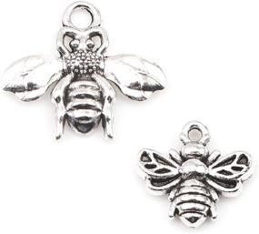 img 4 attached to Honeycomb Small Charms Different Silver