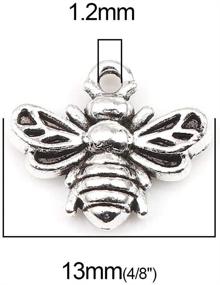 img 2 attached to Honeycomb Small Charms Different Silver