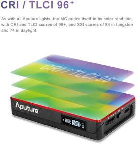 img 1 attached to Набор для перемещения Aputure MC RGB LED-видеосвета на камеру с TLCI/CRI 96+, полноцветный RGB 0-360, CCT/HSI/FX режимы 3200-6500K, 9 встроенных эффектов освещения, управление через приложение, зарядка через USB-C PD и беспроводная зарядка.