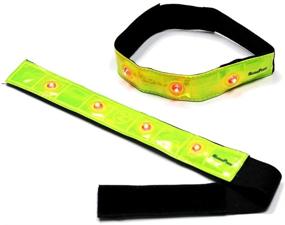 img 1 attached to MaximalPower Reflective Safety Band: 4 LED Lights for Roadside & Cross Country Cycling