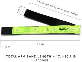 img 2 attached to MaximalPower Reflective Safety Band: 4 LED Lights for Roadside & Cross Country Cycling