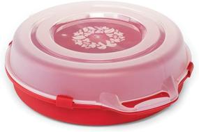 img 4 attached to 🎄 Homz Красная пластиковая коробка для хранения праздничного венка - 24" - прозрачная крышка - премиум качество (1 штука)