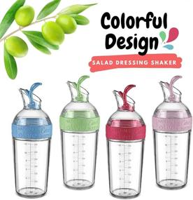 img 2 attached to Culinary Salad Dressing Container for Oil, Vinegar, Lemon Juice, Ranch and Balsamic Sauce Mixing - Large Italian Sauce Shaker Bottle - 12oz - BPA Free (Pink)