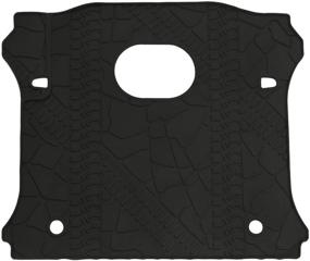 img 4 attached to 🔳 All-Weather Black Rear Trunk Cargo Floor Mat for 2015-2018 Wrangler Rubicon JK JKU 4 Door - Cargo Tray Liner with Subwoofer Mat Cutout – WINUNITE