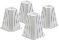 🛏️ honey-can-do sto-01006 stackable furniture bed risers, set of 4, white logo