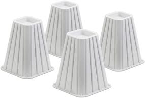 img 4 attached to 🛏️ Honey-Can-Do STO-01006 Stackable Furniture Bed Risers, Set of 4, White
