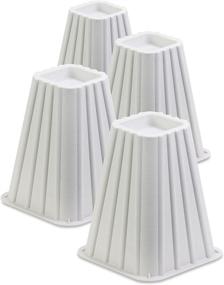 img 1 attached to 🛏️ Honey-Can-Do STO-01006 Stackable Furniture Bed Risers, Set of 4, White