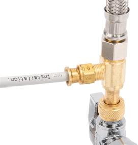 img 1 attached to 🚰 25-Feet PEX Ice Maker Installation Kit with Stop Tee, 1/4" Compression Fittings, for Potable Drinking Water - Ideal Appliance Water Line Tubing Solution