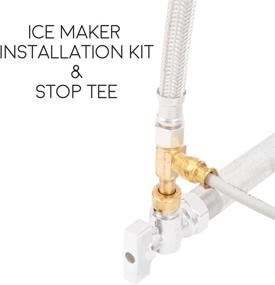 img 2 attached to 🚰 25-Feet PEX Ice Maker Installation Kit with Stop Tee, 1/4" Compression Fittings, for Potable Drinking Water - Ideal Appliance Water Line Tubing Solution