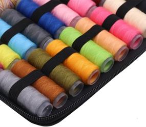 img 1 attached to 🧵 Renashed Sewing Kit - 97 Accessories, 24 Thread Spools in 24 Colors, Mini Sewing Kit for Beginners, Travelers, Emergencies - Ideal for Whole Family's Mend and Repair Needs