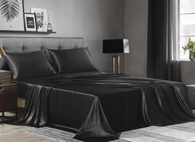 img 4 attached to Sheets Size（3Pieces Black） Pockets Pillowcase（Black，Twin）