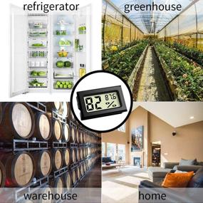 img 2 attached to 6 Pack Mini Digital Refrigerator Freezer Thermometer with LCD Display - Fahrenheit (℉) Thermometer Hygrometer for Humidors, Greenhouse, Garden, Cellar, Fridge, Closet: Efficient Temperature Monitoring Solution