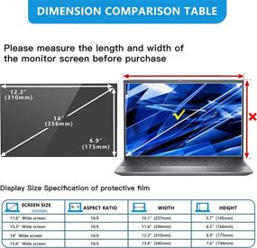 img 3 attached to 14 inch Laptop Privacy Screen - FILMEXT Privacy Protection Filter for Asus/Acer/HP/Dell/Toshiba - 16:9 Aspect Ratio - Anti-Glare - Blocks 99% UV & Blue Light - Laptop Privacy Screen Protector