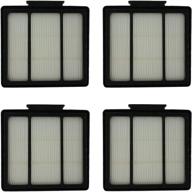 premium pack of 4 pre-motor hepa filter replacements for shark ion robot vacuum cleaner - fits 🔍 rv700_n, rv720_n, rv850, rv851wv, rv850brn/wv - part # rvffk950 - also compatible with shark iq robot r101ae, rv1001ae, ur1005ae логотип