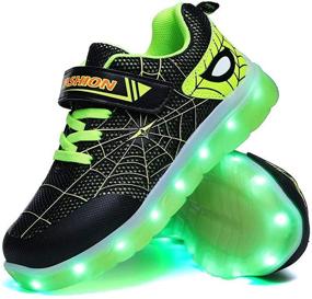 img 4 attached to 👟 YUNICUS Toddler Lighted Sneaker: Fun and Stylish Boys' Shoes for Toddlers