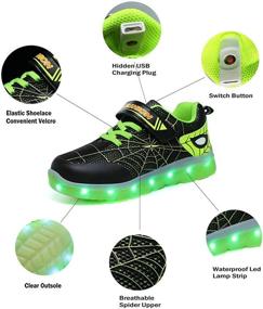 img 2 attached to 👟 YUNICUS Toddler Lighted Sneaker: Fun and Stylish Boys' Shoes for Toddlers