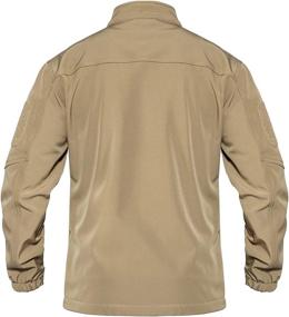 img 1 attached to 🧥 TACVASEN Men's Water-Resistant Softshell Tactical Jacket with Fleece Lining for Hiking and Training