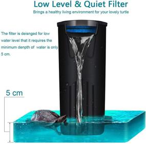 img 2 attached to 🐢 K1-Store Turtle Filter: Low Water Level Internal Filter for Turtle Tank, Fish Tank and Reptile Tanks - Efficient Waterfall Flow Aquarium Pump