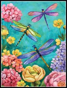 img 3 attached to 🎨 Набор для творчества PinePoem Dragonfly DIY Gift Diamond Painting - искусство и ремесло для взрослых, украшение стен дома - разноцветные материалы для рисования, набор для вышивания бисером 12x16 дюймов