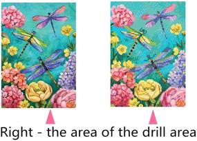 img 1 attached to 🎨 Набор для творчества PinePoem Dragonfly DIY Gift Diamond Painting - искусство и ремесло для взрослых, украшение стен дома - разноцветные материалы для рисования, набор для вышивания бисером 12x16 дюймов