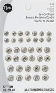 🧷 dritz 81-65 sew-on snaps, nickel-plated brass, size 1/0, 2/0 & 4/0, 36 count logo