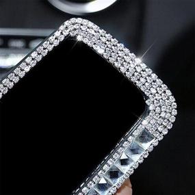 img 1 attached to Bling Rhinestones Car Rear View Mirror