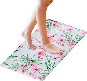 img 2 attached to 🛁 SENCOL Updated Bathtub Mat: Non-Slip Shower Stall Mat, Easy-to-Clean Plastic Material, Machine Washable for Enhanced Safety