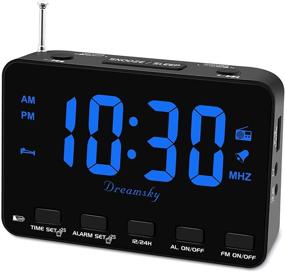 img 4 attached to DreamSky Alarm Clock Radio Bedroom
