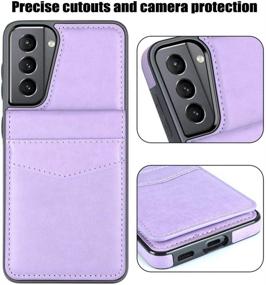 img 1 attached to 📱 LakiBeibi Samsung Galaxy S21 5G Wallet Case - Stylish Purple Leather Flip Cover with Card Holders for 6.2 Inches (2021)