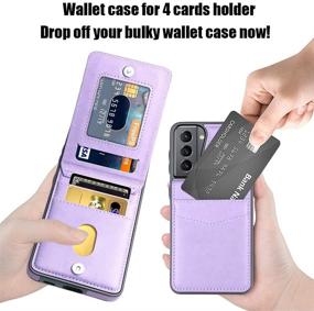 img 2 attached to 📱 LakiBeibi Samsung Galaxy S21 5G Wallet Case - Stylish Purple Leather Flip Cover with Card Holders for 6.2 Inches (2021)