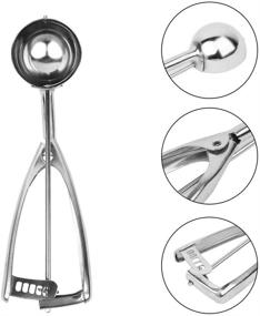 img 2 attached to 🍪 Mini Cookie Scoop, Trigger-Release Ice Cream Scoop, 18/8 Stainless Steel