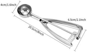 img 3 attached to 🍪 Mini Cookie Scoop, Trigger-Release Ice Cream Scoop, 18/8 Stainless Steel