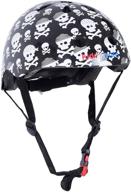 🔒 stay safe with kiddimoto kids patterned helmet (skullz, medium): stylish protection for young riders logo