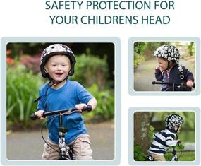 img 3 attached to 🔒 Stay Safe with Kiddimoto Kids Patterned Helmet (Skullz, Medium): Stylish Protection for Young Riders