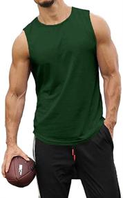 img 4 attached to Juybenmu Tank Tops For Men Sport Muscle Quick Drying Waistcoat Tee Shirt Blue